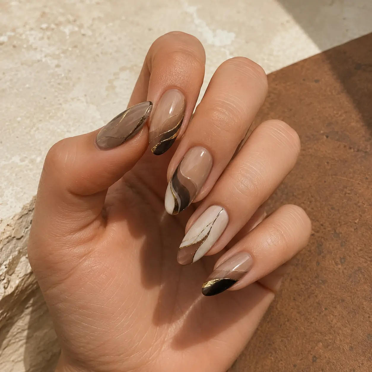 Warm neutral manicure planned for Element Nail Bar McDowell in Avondale